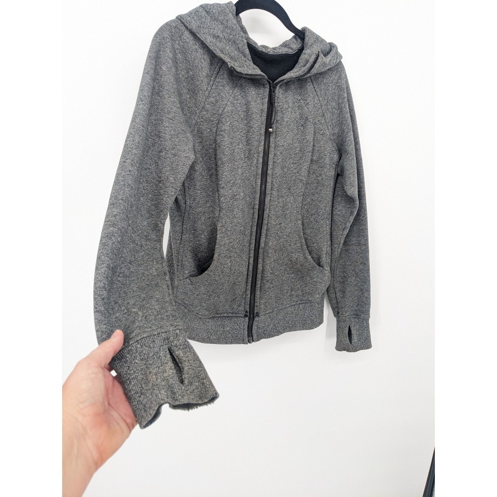 Lululemon Jacket Womens 6 Gray Full Zip Scuba Hoodie‎ Athleisure Active Casual - Picture 7 of 12